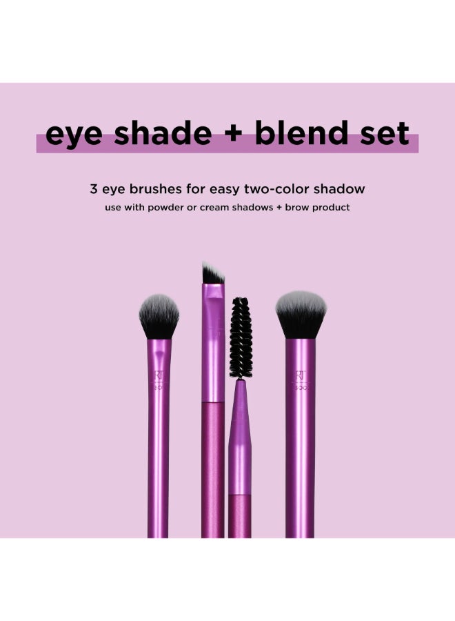 REAL TECHNIQUES Eye Shade And Blend Brush Set Purple/Black - Image 4