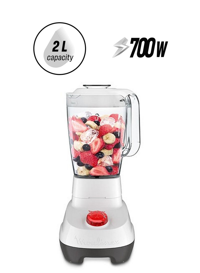 خلاط سوبر ديو بقدرة 700 وات 2 L 700 W 100091439 متعدد الألوان