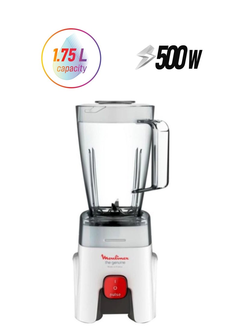 Moulinex Genuine Blender With Grinder And Grater, 1.75 L 500 W LM242B25 White  - Image 1