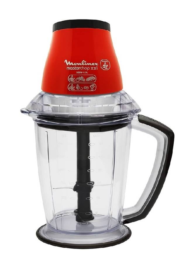 Moulinex XXL Chopper, 1.5 L 500 W DJ4705EG Grey / Red  - Image 1