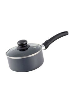 DELCASA Non-Stick Aluminium Saucepan With Lid Grey 18cm 