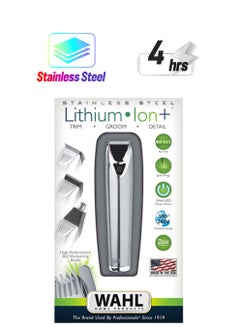 WAHL Lithium Ion+ Stainless Steel All-in-One Trimmer,9818-127 Black/Silver  - Image 1