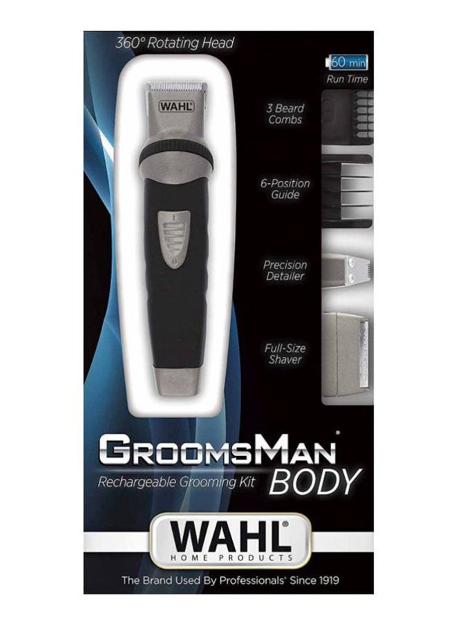 وال مجموعة أدوات تهذيب اللحية جرومس مان اللاسلكية أسود/فضي/أبيض - Image 4