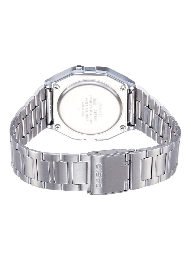 CASIO Men's Vintage Series Digital Watch A158WA-1DF - 37 mm - Silver - Image 2