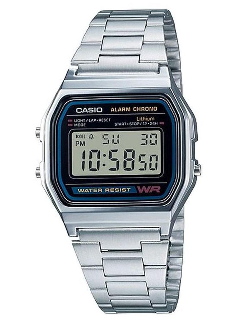 CASIO Men's Vintage Series Digital Watch A158WA-1DF - 37 mm - Silver - Image 1