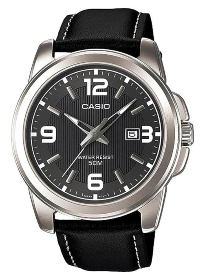 كاسيو ساعة يد إنتيسر بعقارب طراز MTP-1314L-8AVDF - 48 مم - أسود للرجال - Image 1