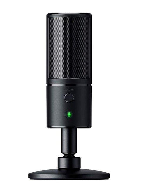 Seiren Emote - Streaming Condenser Mic with Emoticon Display, Hypercardioid Condenser Microphone, 8-Bit Emoticon Led Display, Stream Reactive Emoticons - Black, USB