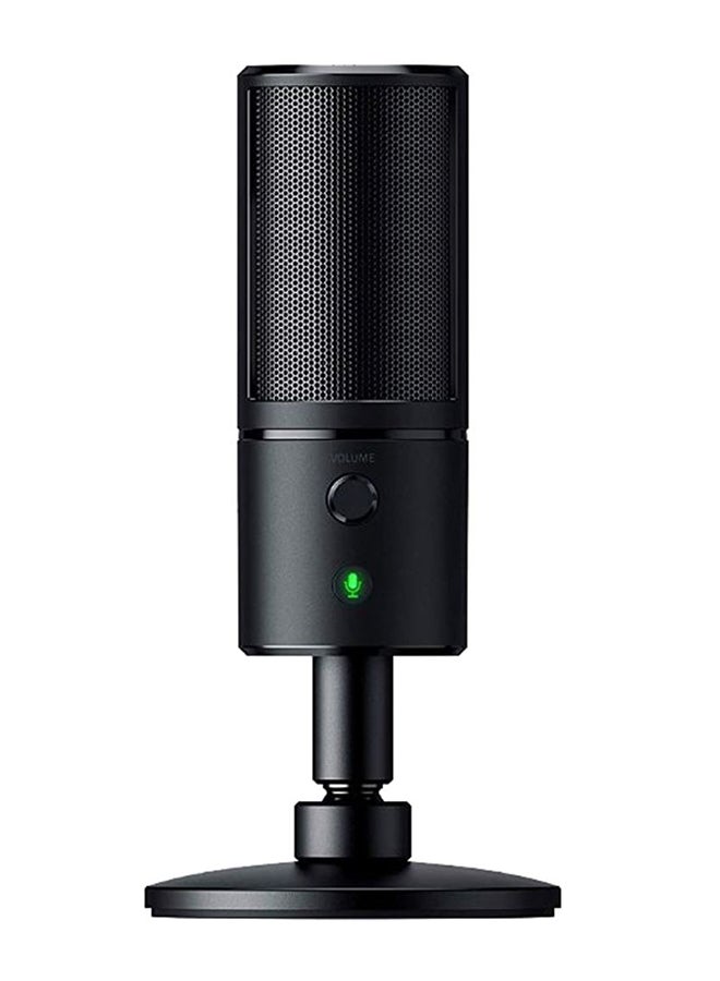 RAZER - Seiren Emote - Streaming Condenser Mic with Emoticon Display, Hypercardioid Condenser Microphone, 8-Bit Emoticon Led Display, Stream Reactive Emoticons - Black, USB - Image 1