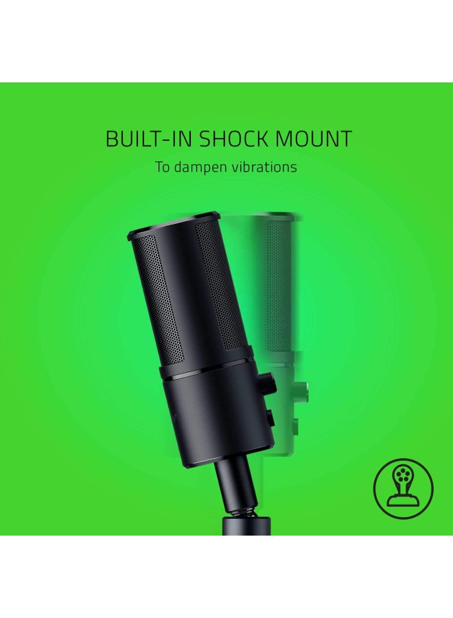 RAZER - Seiren Emote - Streaming Condenser Mic with Emoticon Display, Hypercardioid Condenser Microphone, 8-Bit Emoticon Led Display, Stream Reactive Emoticons - Black, USB - Image 1