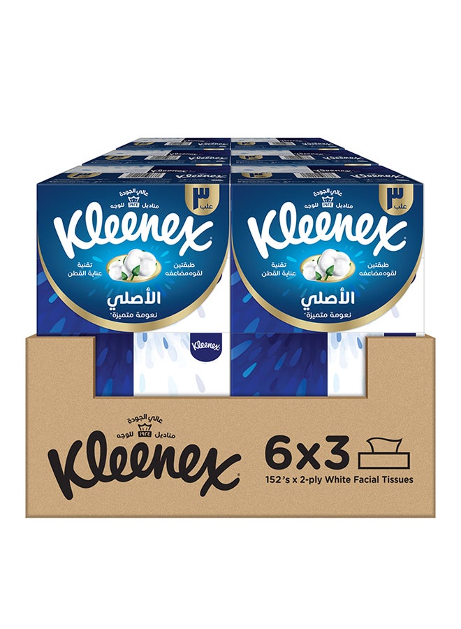 عبوة مناديل الوجه أوريجنال أبيض 152 sheets