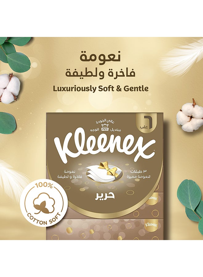 عبوة مناشف سيلك للوجه من 54 قطعة أبيض 50 Sheets - Image 3