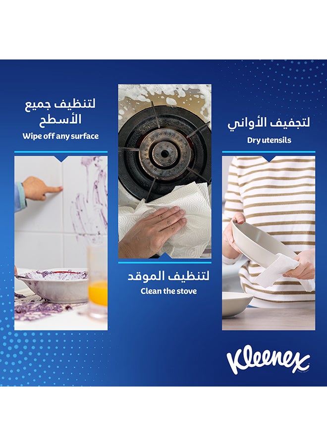 مناديل فيفا متعددة الأغراض للأعمال المنزلية مكونة من 10 بكرات + 2 بكرة مجانية كل بكرة مكونة من 40 منديلاً أبيض 40 Sheets - Image 5