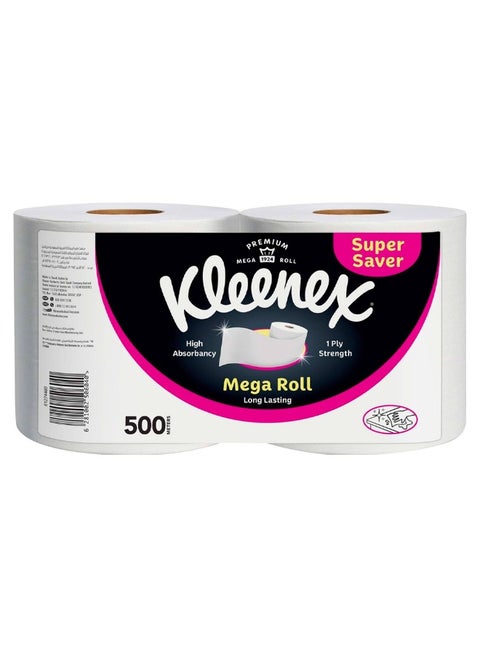 Paper Roll Towel, Value Pack, 250m × 2 Rolls White