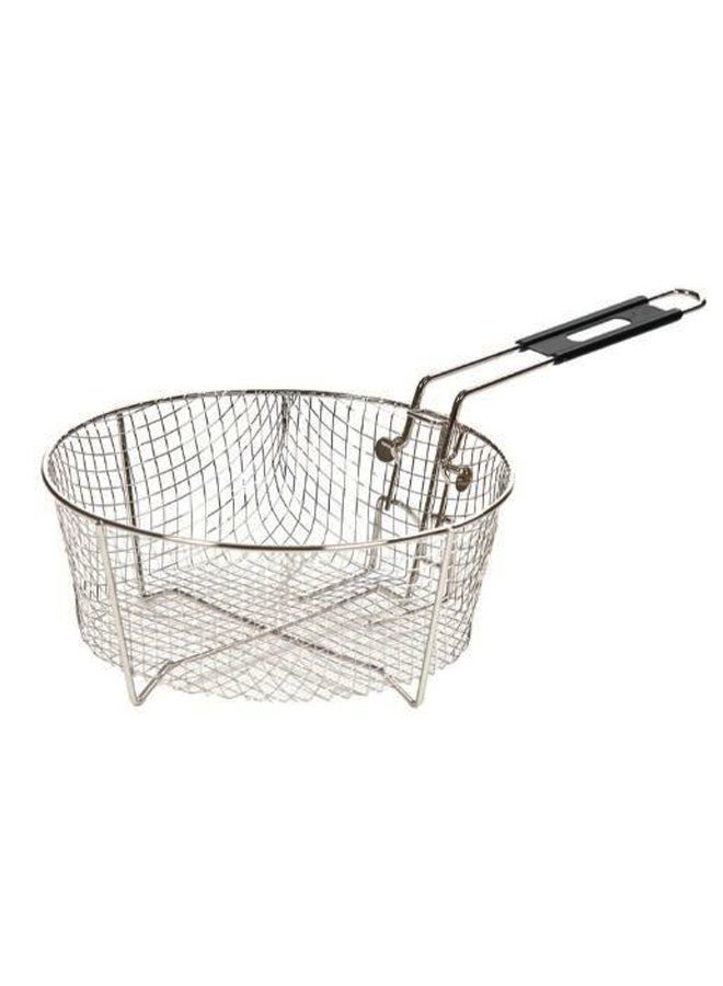 LODGE - Deep Fry Basket With Easy-Stow Folding Handle Silver - Image 1