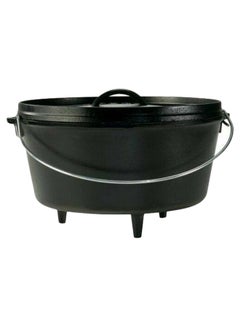 LODGE 10 Quart Deep Camp Dutch Oven Black 14inch  - Image 1