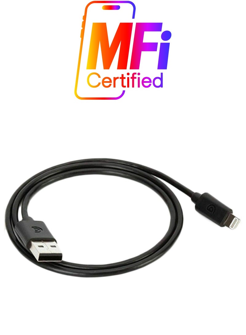 غريفين كابل Lightning إلى USB لهواتف آيفون أسود - Image 1