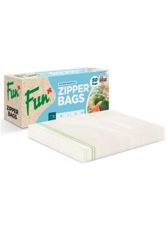 Fun Sandwich Zipper Bags 17x17.5cm Pack of 50 Clear  - Image 3