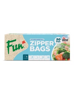 Fun Sandwich Zipper Bags 17x17.5cm Pack of 50 Clear  - Image 1