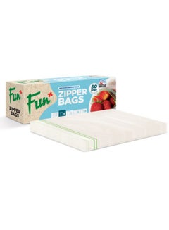 Fun Sandwich Zipper Bags 18.3x23.5cm Pack of 50 Clear  - Image 3