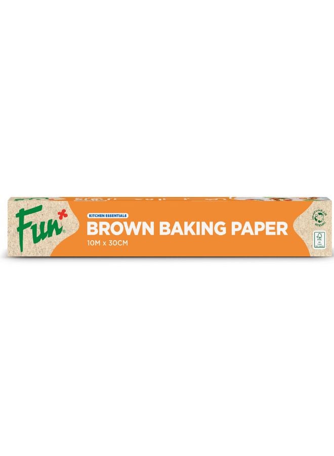Fun Baking Paper Brown 10x30cm  - Image 1
