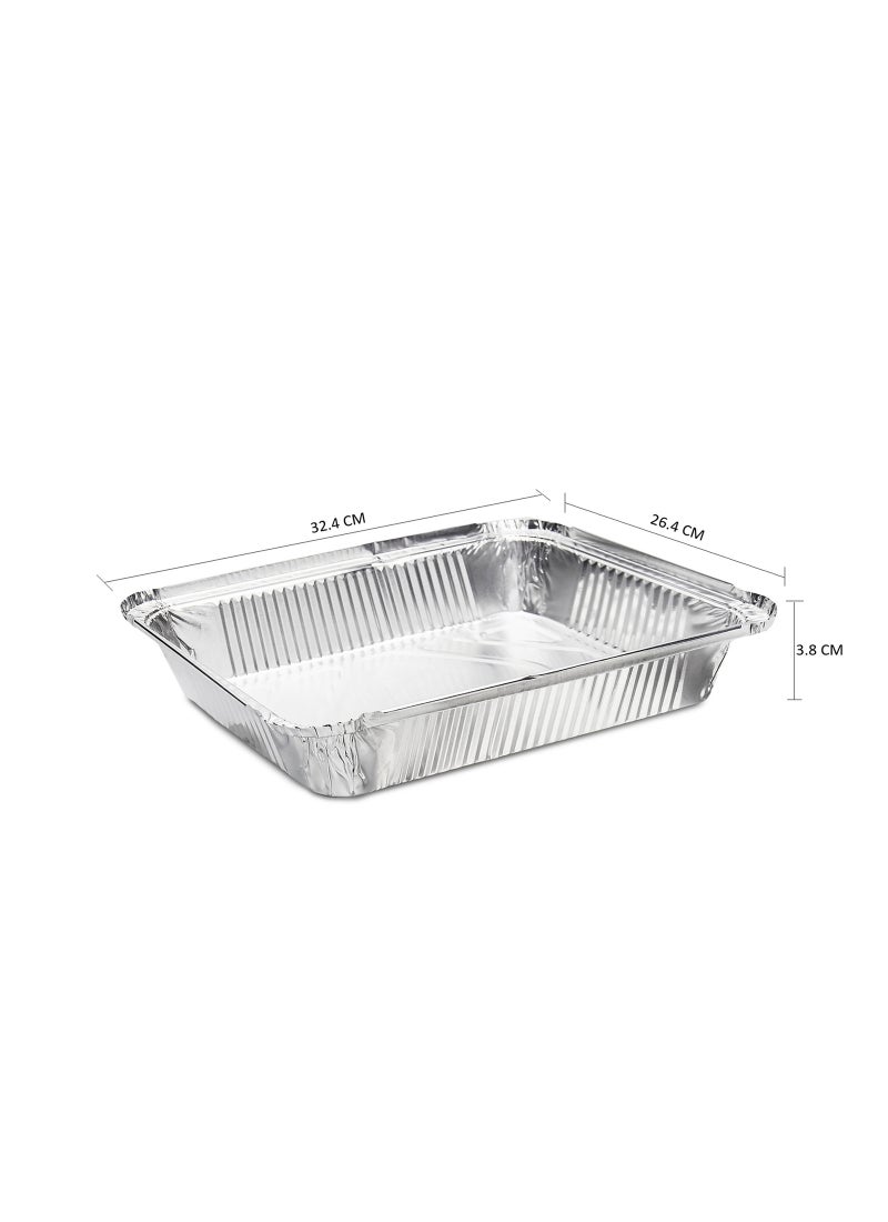 فن عبوات ألومنيوم أساسية للطعام عبوة من 10 قطع فضي 2400ملليلتر - Image 3
