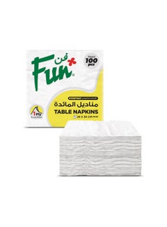 Fun 100-Piece Table Napkins White 28x30cm  - Image 3