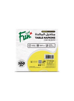 Fun 100-Piece Table Napkins White 28x30cm  - Image 2