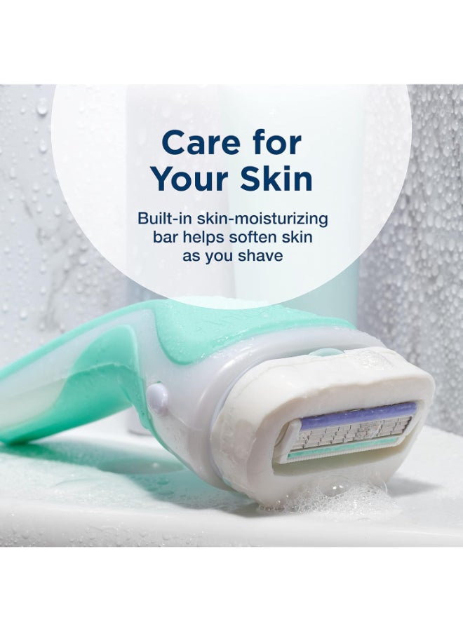 schick - Intuitionâ®, Sensitive Careâ®, Organic Aloe, 1 Razor, 2 Cartridges Green 10grams - Image 1