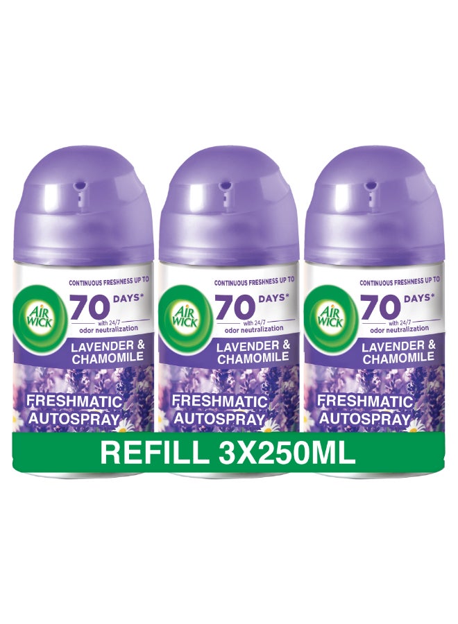 أير ويك عبوة إعادة تعبئة بخاخ اللافندر والبابونج الأوتوماتيكي فريشماتيك مكونة من 3 قطع - Image 1