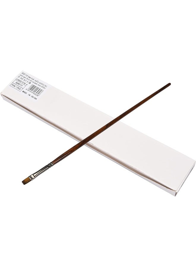 ARTMATE Artist Brushes Set of 12 Flat Tip Brushes with Long Wooden Handle, Size 4 Brown - Image 5