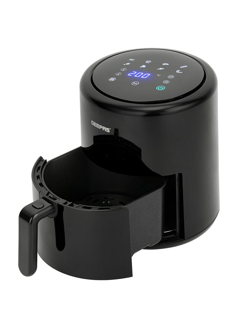 Digital Air Fryer- GAF37512T/ 4.0 L Pot, with Vortex Air Frying Technology/ Multiple Function, 1-60 Min Timer, Temperature 80-200 Degree Celsius/ Touch Screen Control, 8 Preset Programs, Ideal for Fries, Steak, Chicken, Cake, Meat, Bread, etc./ 2 Years Warranty 4 L 1500 W GAF37512T Black