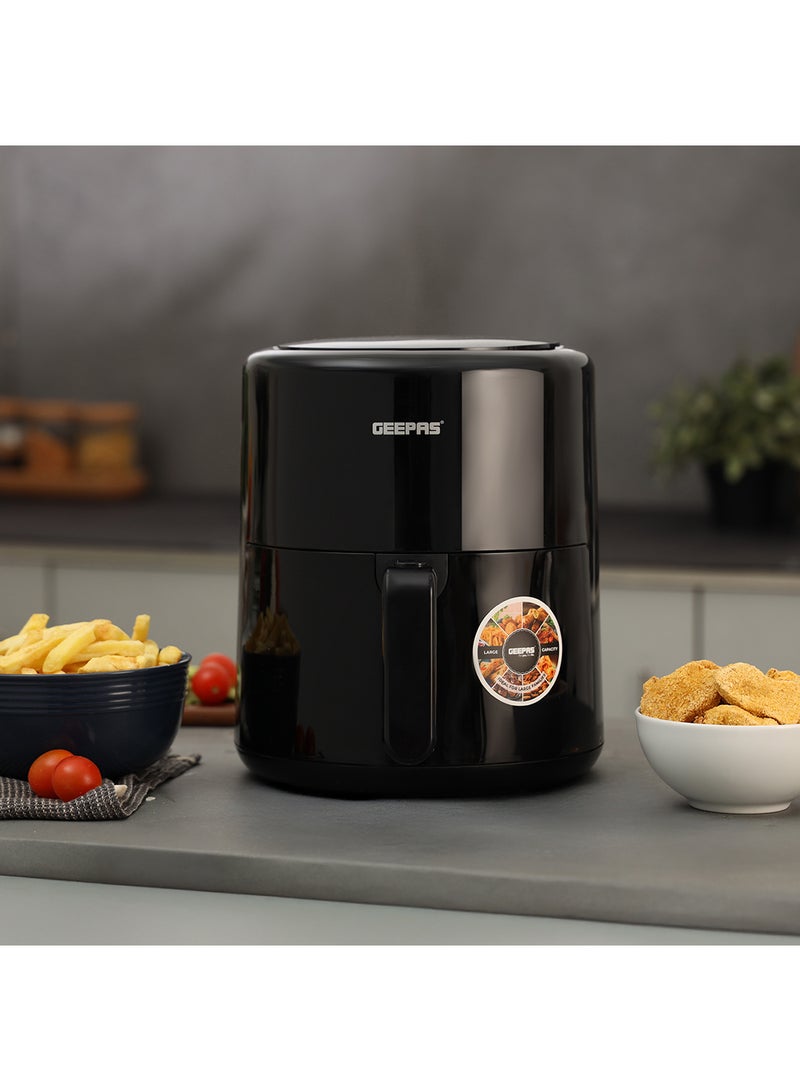Digital Air Fryer- GAF37512T/ 4.0 L Pot, with Vortex Air Frying Technology/ Multiple Function, 1-60 Min Timer, Temperature 80-200 Degree Celsius/ Touch Screen Control, 8 Preset Programs, Ideal for Fries, Steak, Chicken, Cake, Meat, Bread, etc./ 2 Years Warranty 4 L 1500 W GAF37512T Black