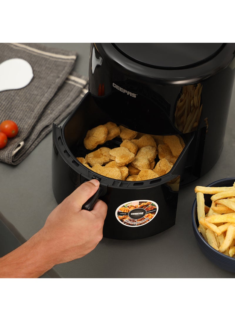 Digital Air Fryer- GAF37512T/ 4.0 L Pot, with Vortex Air Frying Technology/ Multiple Function, 1-60 Min Timer, Temperature 80-200 Degree Celsius/ Touch Screen Control, 8 Preset Programs, Ideal for Fries, Steak, Chicken, Cake, Meat, Bread, etc./ 2 Years Warranty 4 L 1500 W GAF37512T Black