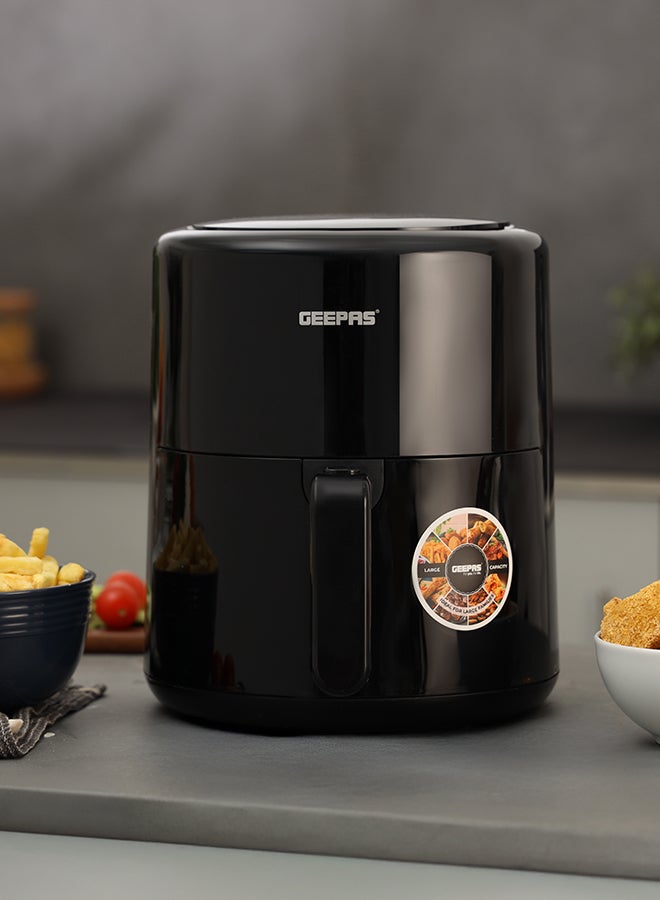 جيباس مقلاة هوائية رقمية بسعة 3.5 لتر، السعة الكلية 2.6 لتر وسلة غير قابلة للالتصاق | وهيكل بملمسٍ بارد | شاشة LED مع شاشة لمس 4 L 1500 W GAF37512T أسود - Image 2