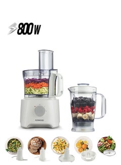 كينوود خلاط صغير الحجم مالتي برو بقدرة 800 وات 2.1 L 800 W FDP303WH أبيض  - Image 1