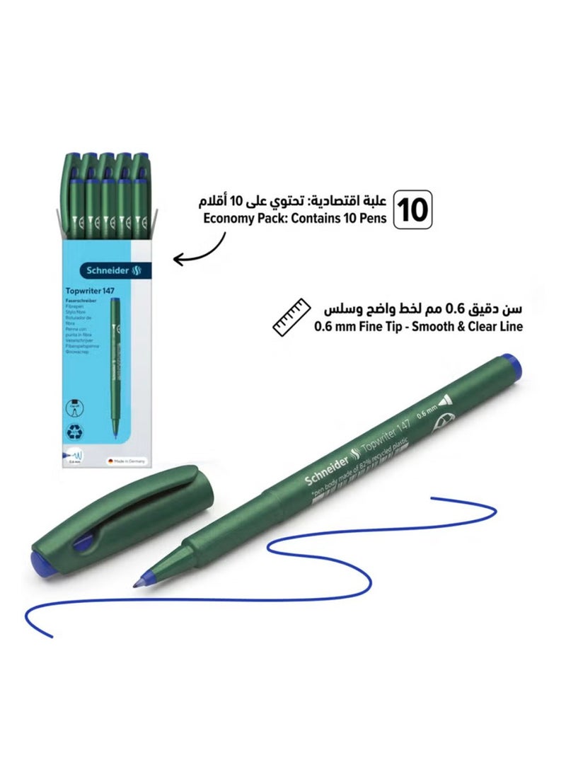 شنايدر عبوة أقلام توب رايتر 147 مكونة من 10 قطع متعدد الألوان - Image 2