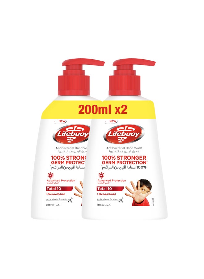 Lifebuoy Total 10 Liquid Hand Wash Pack Of 2 200ml - Image 1