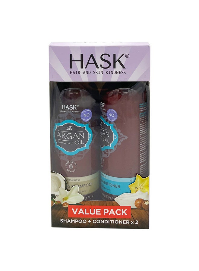HASK Argan Shampoo 355Ml  X 2 Dual Pack 355ml - Image 1