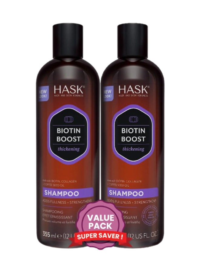 HASK Biotin Shampoo 355Ml  X 2 Dual Pack 355ml  - Image 1