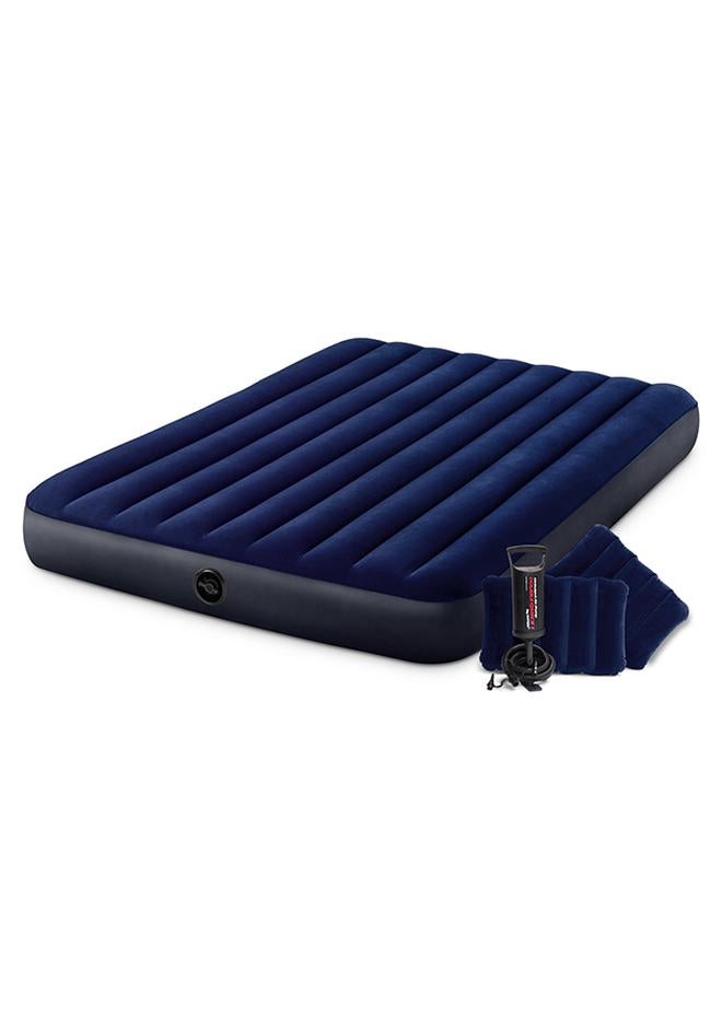 INTEX Queen Classic Downy Air Mattress 1.52Mx 2.03M X 25Cm Plastic Blue - Image 1