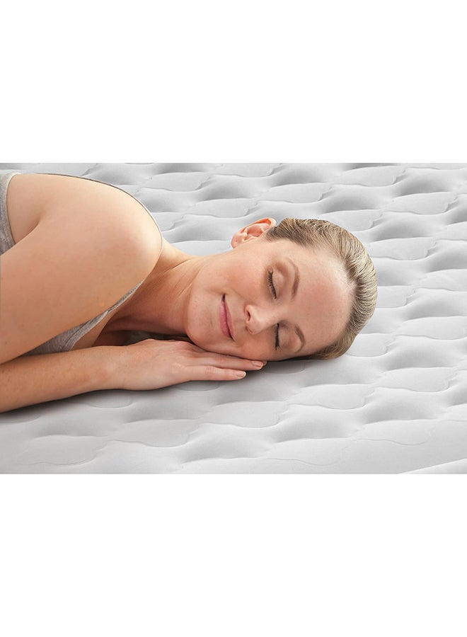 INTEX - Inflatable Deluxe Queen Dura-Beam Series Headboard Airbed, Grey/White, 64448GB Grey - Image 1