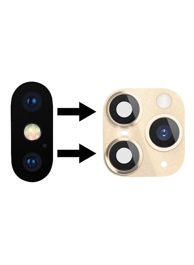 MARGOUN Duplicate Camera Lens For Apple iPhone X gold - Image 4