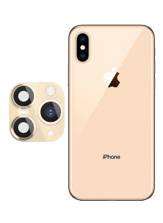 MARGOUN Duplicate Camera Lens For Apple iPhone X gold - Image 3