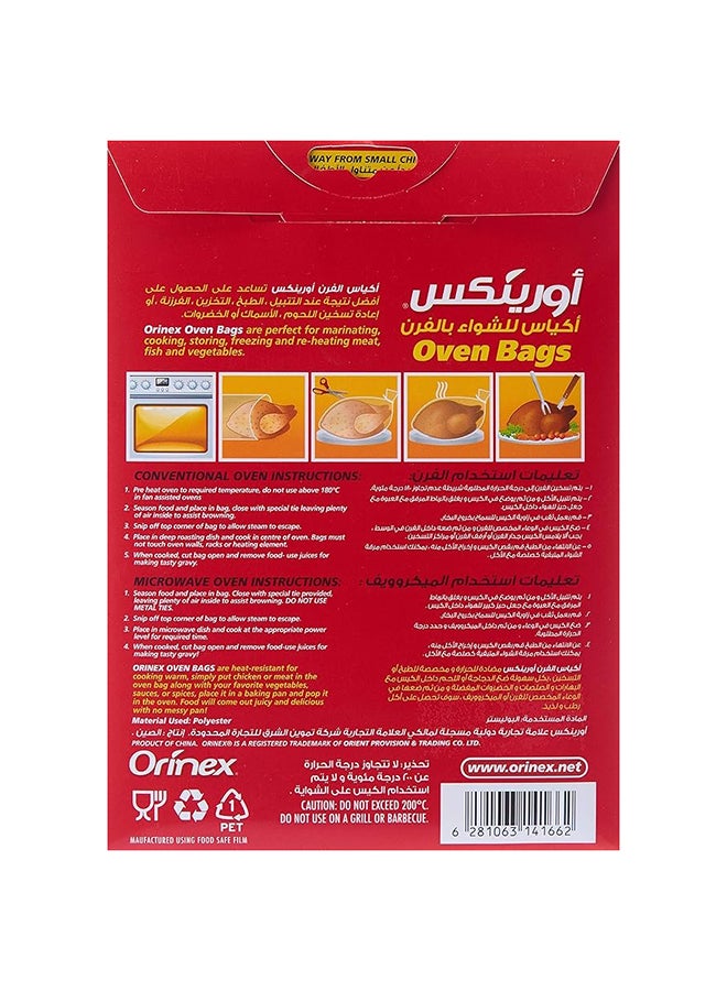 Orinex 6-Piece Jumbo Oven Bag Set Clear 43x55cm  - Image 3