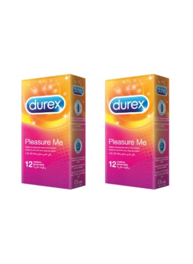 Durex Pack Of 2 Pleasure Me Condom, 24 Count