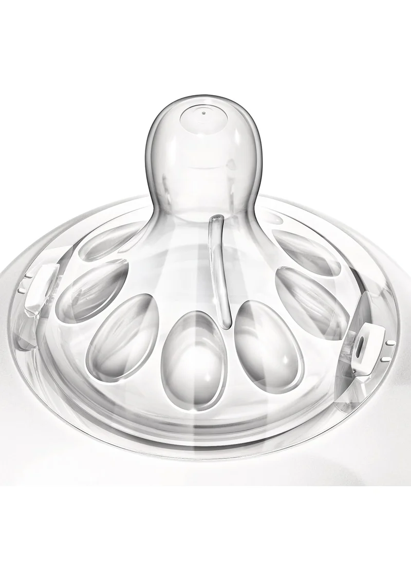 Philips Avent مجموعة زجاجات الرضاعة الطبيعية فائقة النعومة للأطفال حديثي الولادة، سعة 125 مل، شفافة مكونة من قطعتين