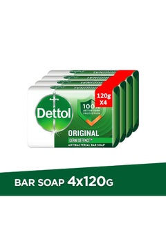 Dettol Pack Of 4 Original Anti-Bacterial Bar Soap 4x120grams  - Image 1