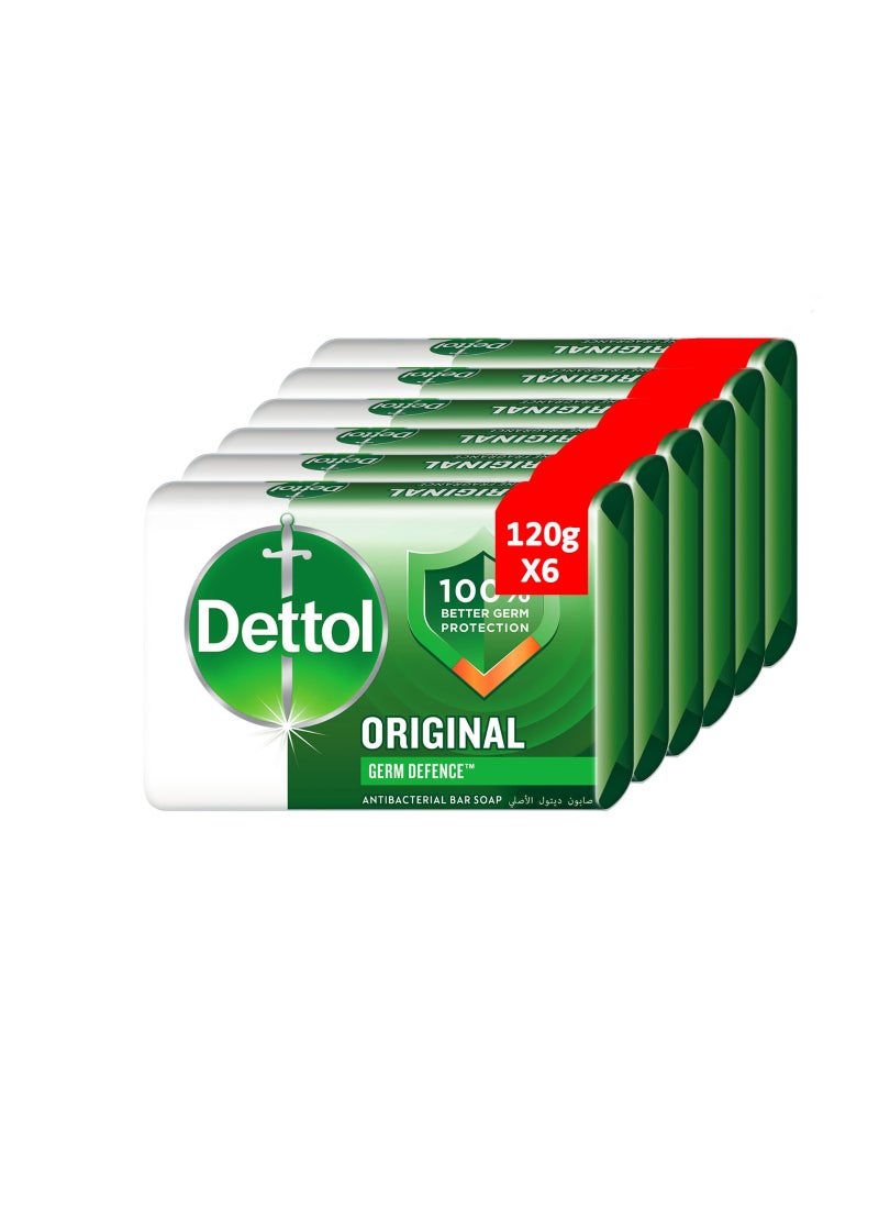 Dettol Pack Of 4 Original Anti-Bacterial Bar Soap 4x120grams - Image 1