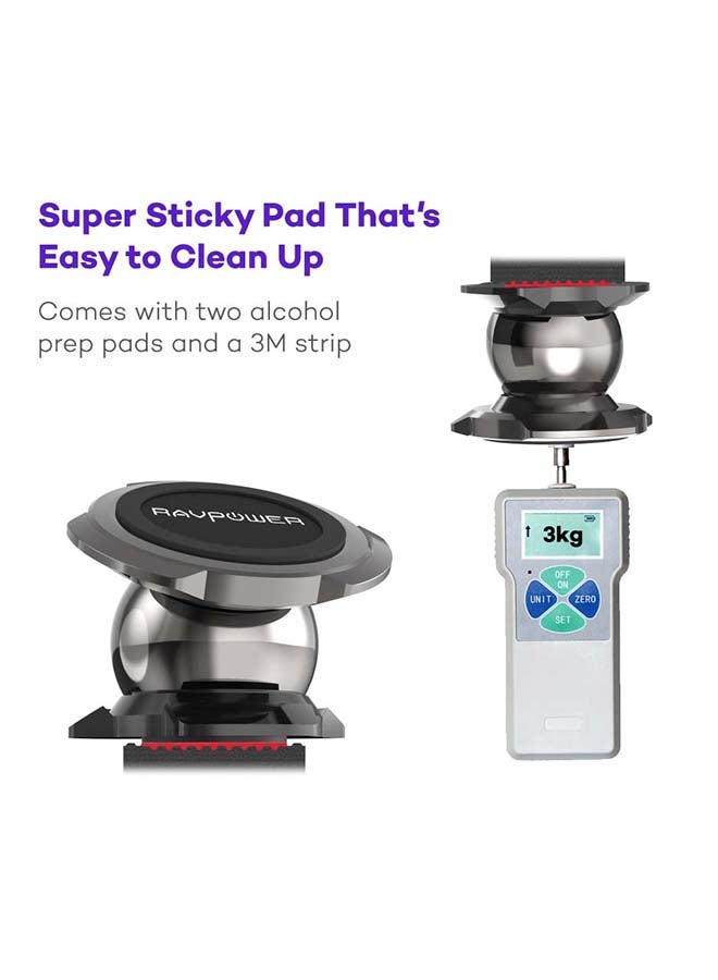 راف باور حامل جوال مغناطيسي للسيارة من راف باور - اسود أسود/ رمادي - Image 4