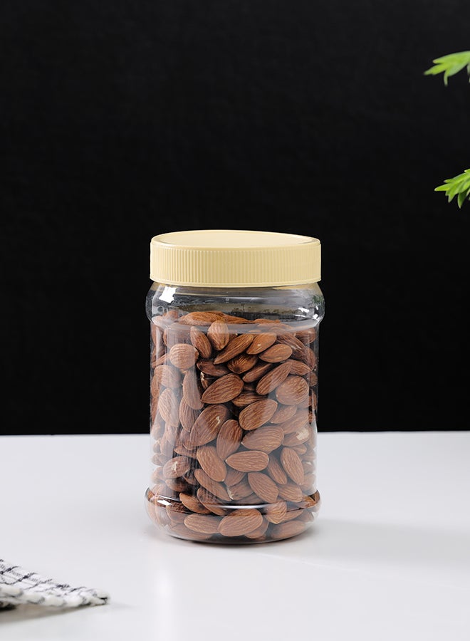 DELCASA - Plastic Round Jar Yellow/Clear - Image 1